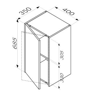 Шкаф подвесной AM.PM Func 40 M8FCH0402OF Дуб крафт